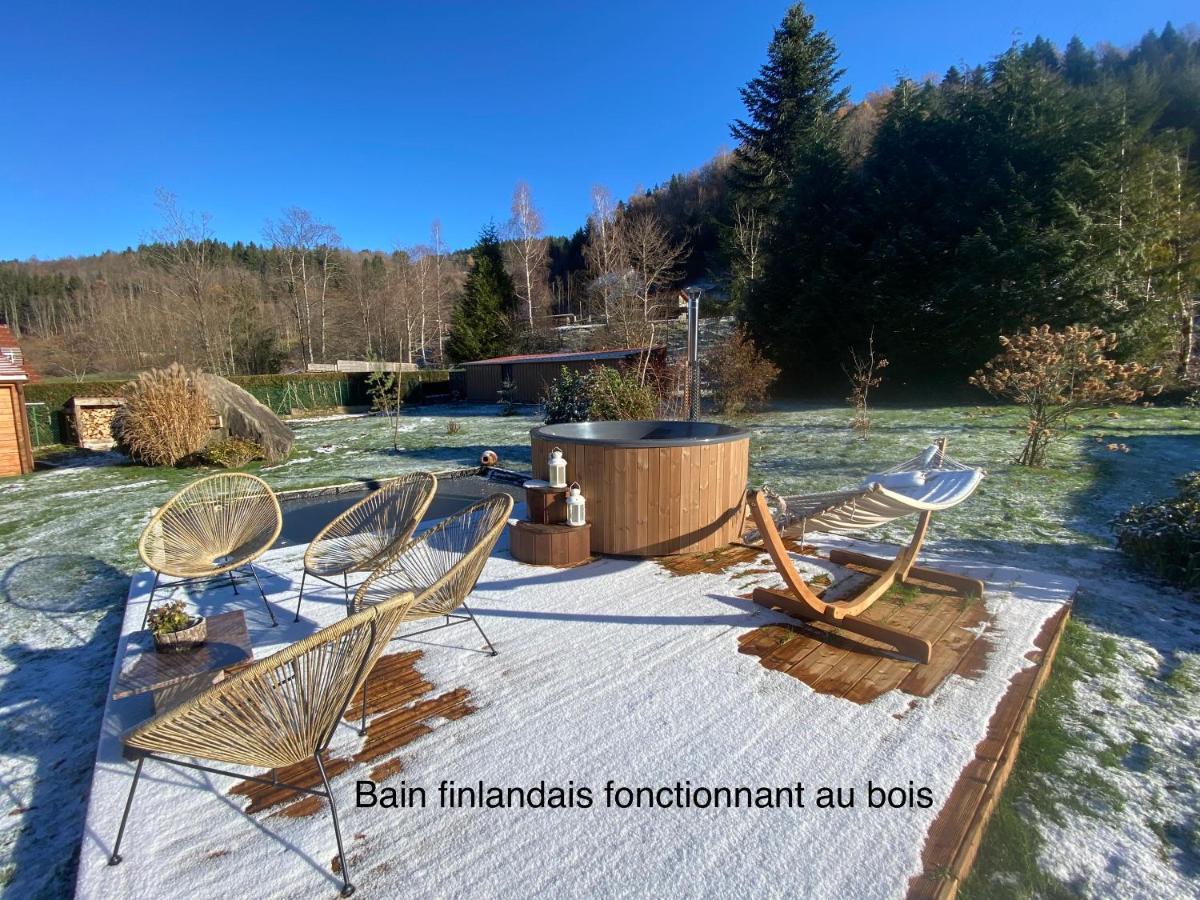 Gite Chalet Avec Bain Nordique Et Piscine 11 Pers Hautes Vosges Plainfaing Buitenkant foto