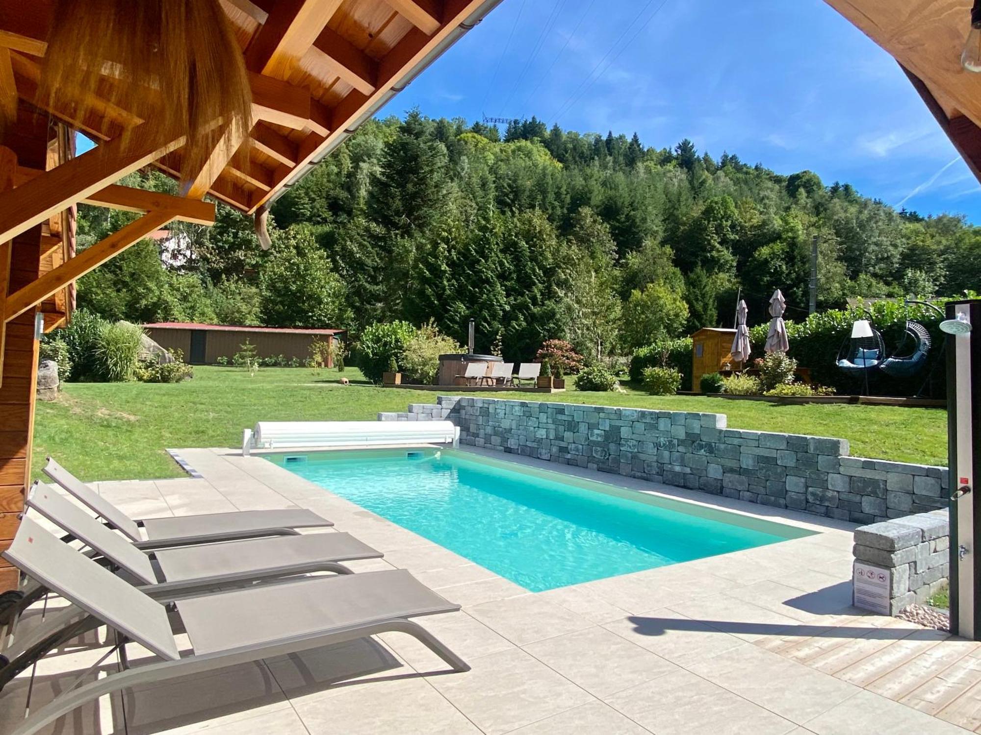 Gite Chalet Avec Bain Nordique Et Piscine 11 Pers Hautes Vosges Plainfaing Buitenkant foto